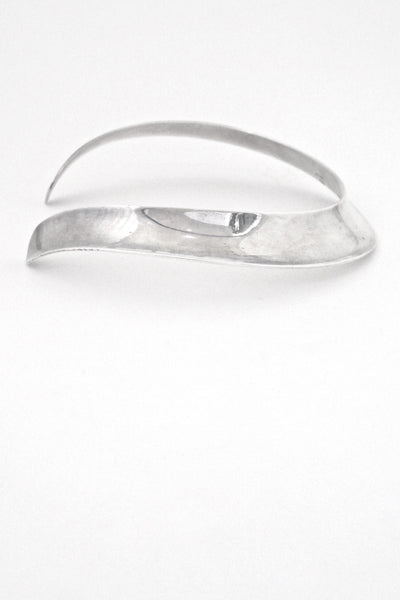 profile Ove Wendt for Andreas Mikkelsen Denmark vintage silver Scandinavian Modern wide collier neck ring