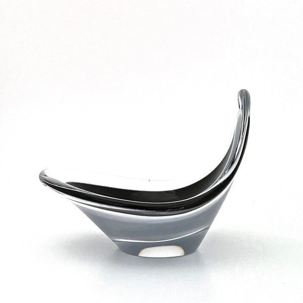 profile Flygsfors Sweden vintage cased glass Coquille bowl Paul Kedelv 1958 Scandinavian Modern design