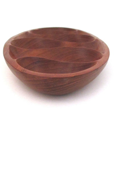 vintage teak carved bowl