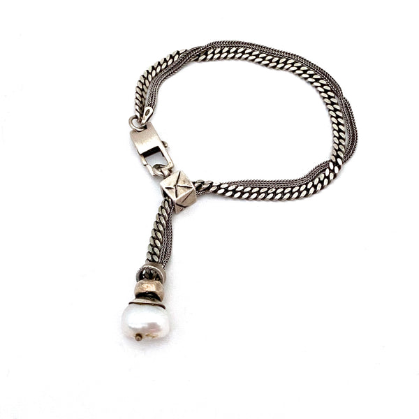 Beth Orduna sterling silver & pearl bracelet