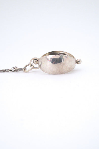 Elis Kauppi for Kupittaan Kulta silver & tiger eye pendant necklace