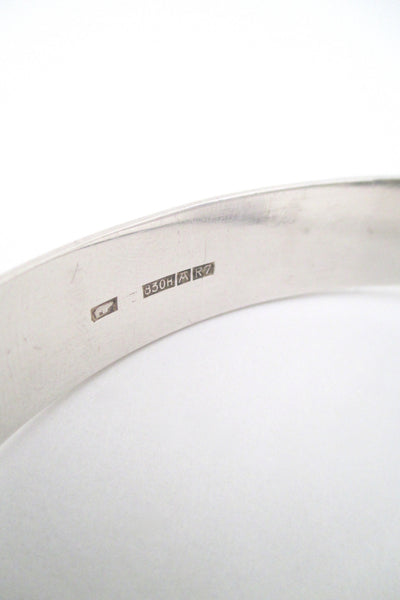Salovaara large modernist silver & tiger eye bracelet