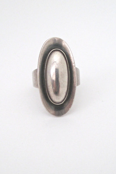 N E From Denmark silver cabochon ring
