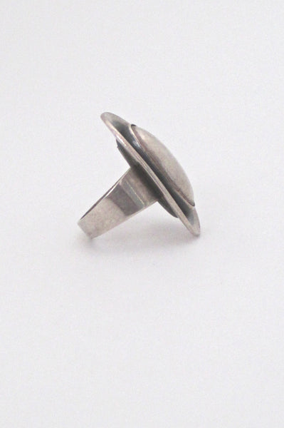 profile Niels Erik NE From Denmark vintage silver mid century ring