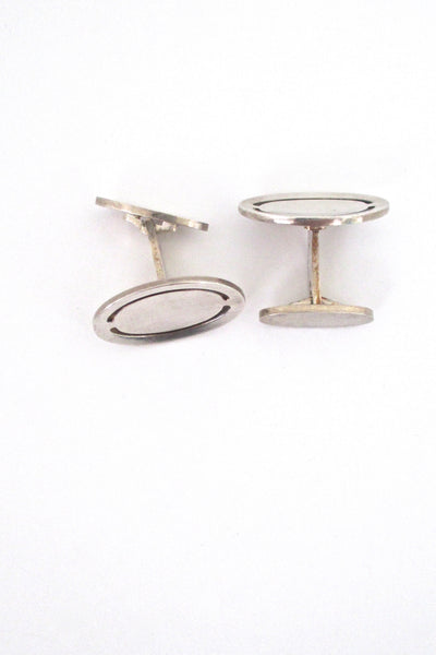 detail Georg Jensen Denmark vintage silver Scandinavian Modernist cufflinks 75A by Poul Hansen