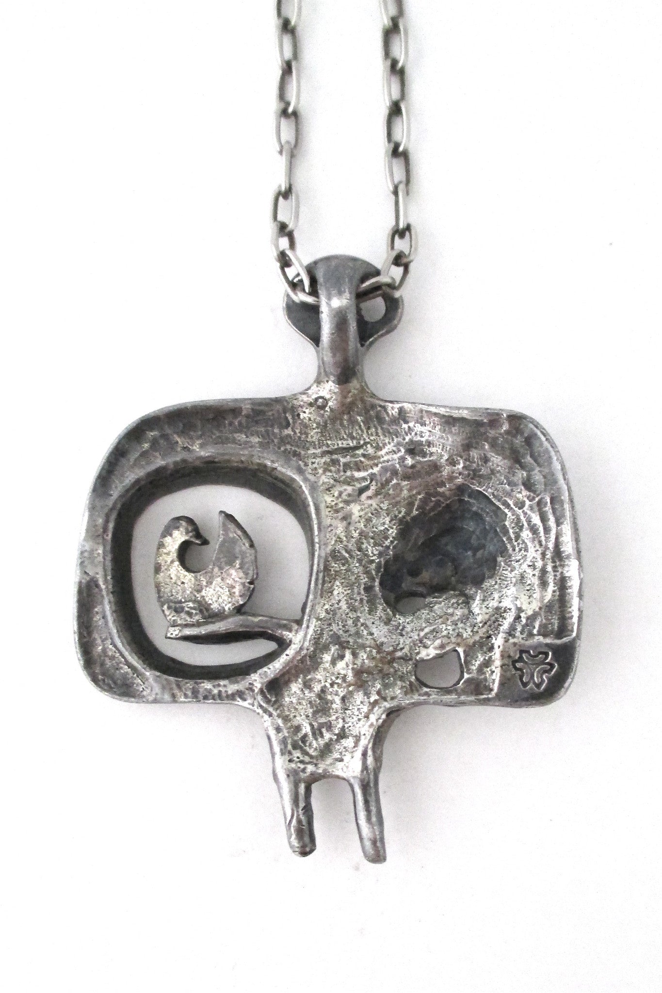 Guy Vidal 'woman & bird' pendant necklace