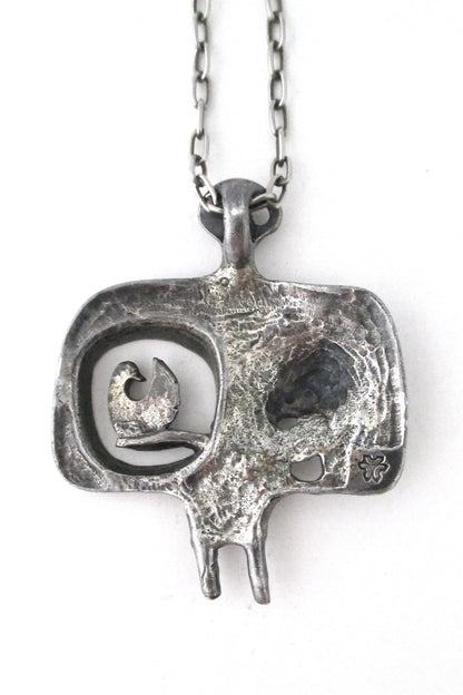 Guy Vidal 'woman & bird' pendant necklace