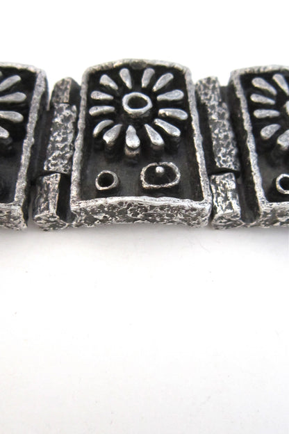 Guy Vidal Canadian Modernist massive pewter bracelet