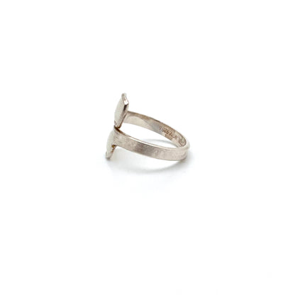 Aksel Holmsen silver & enamel ring ~ white