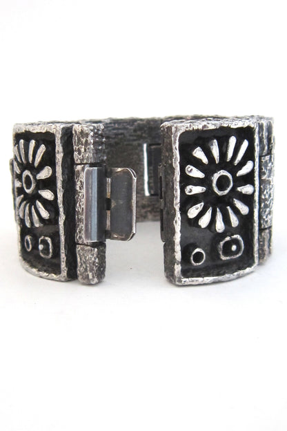Guy Vidal Canadian Modernist massive pewter bracelet