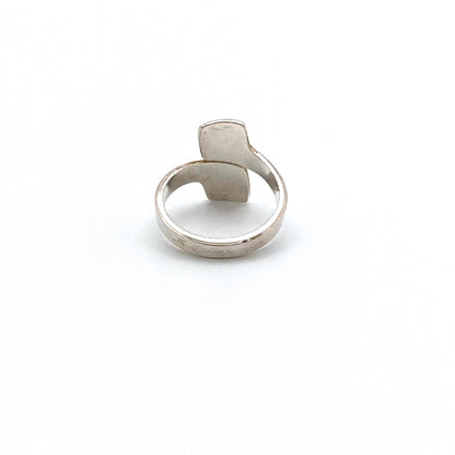 Aksel Holmsen silver & enamel ring ~ white