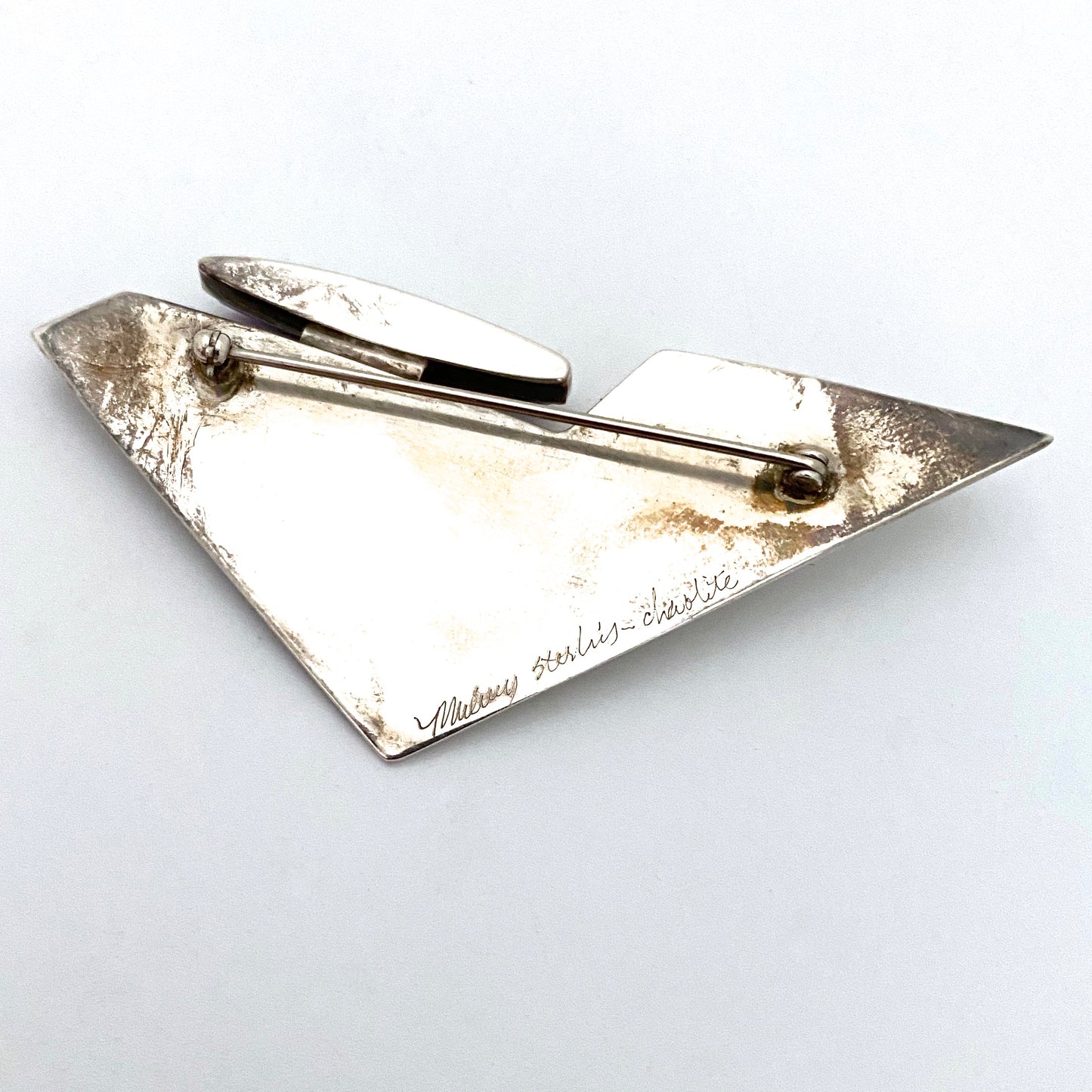 large postmodern brooch / bolo necklace ~ signed
