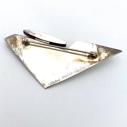 large postmodern brooch / bolo necklace ~ signed