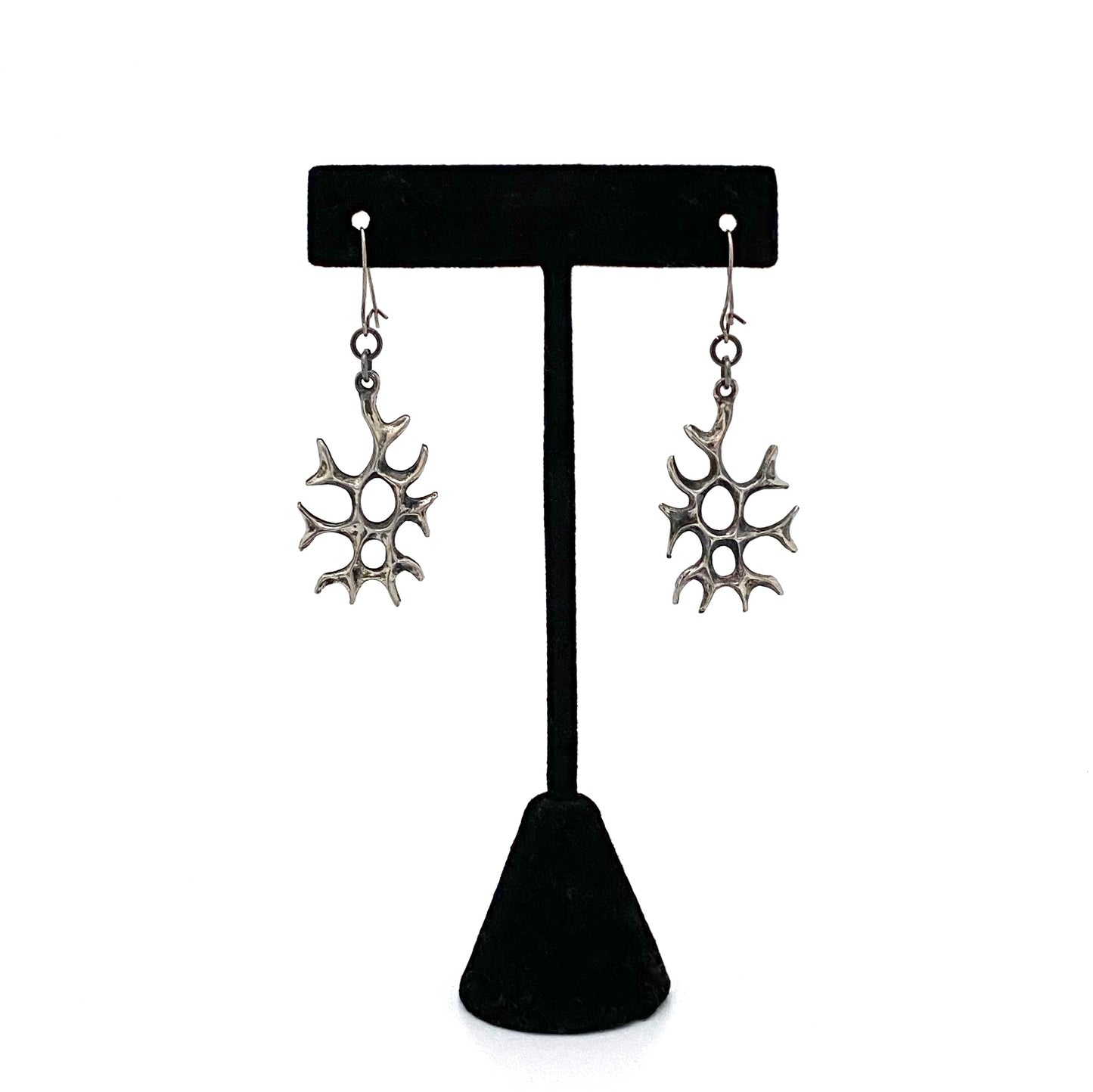 Robert Larin brutalist pewter drop earrings