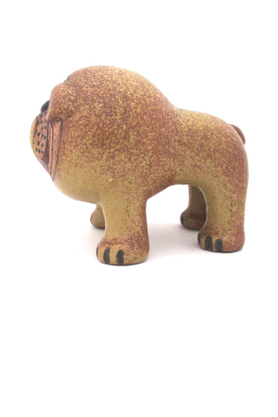 profile Lisa Larson for Gustavsberg Sweden vintage large ceramic stoneware bulldog 1972