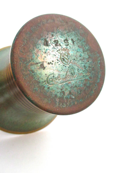 Carl Sorensen patinated bronze Art Deco trumpet vase