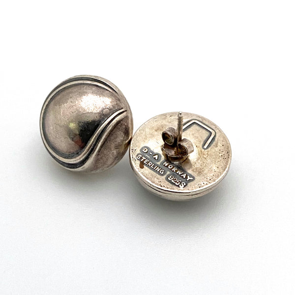 David-Andersen silver dome earrings for pierced ears