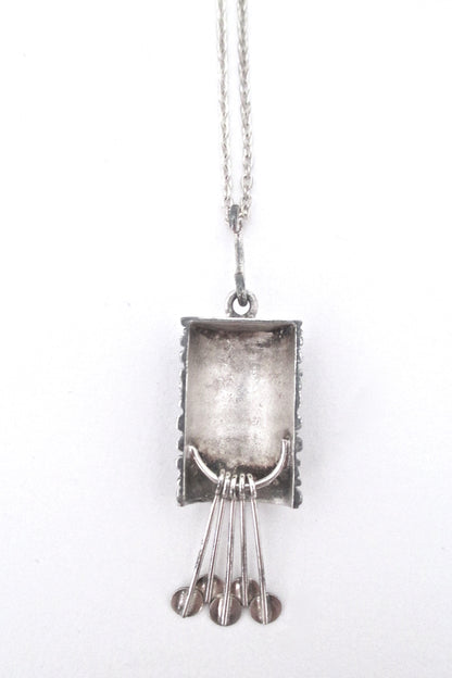 Jorma Laine kinetic silver pendant - 1971