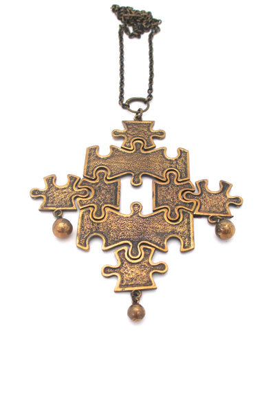 Pentti Sarpaneva extra large kinetic puzzle necklace