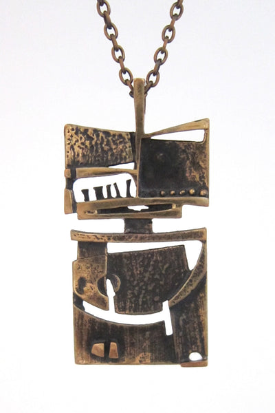 Jorma_Laine_Finland_vintage_bronze_abstract_pendant_necklace