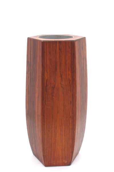 rosewood hexagonal vase - Denmark