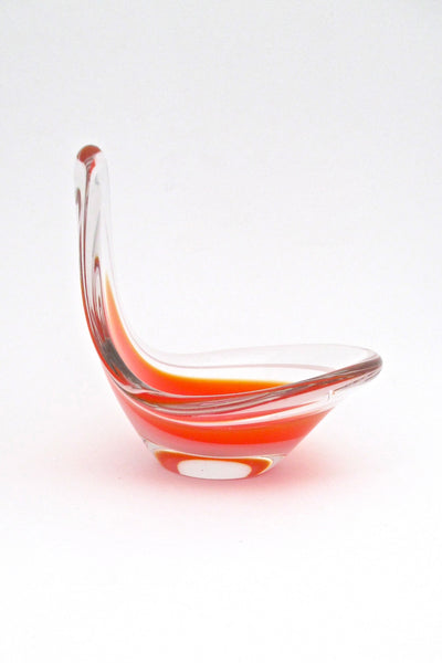 Flygsfors 'Coquille' bowl in orange - Paul Kedelv