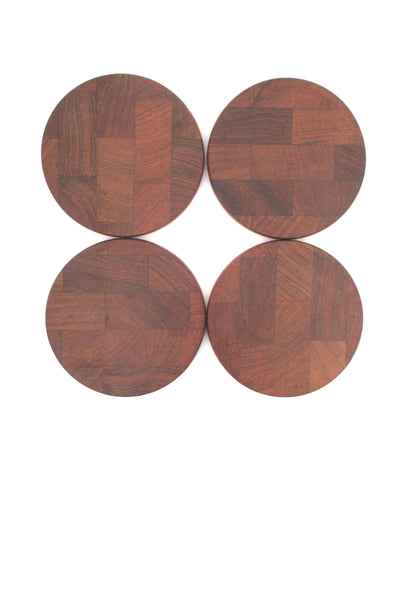 Jens Quistgaard teak coasters - set of 4