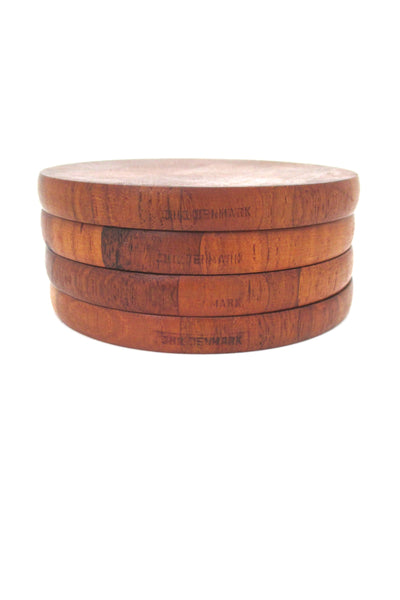 Jens Quistgaard teak coasters - set of 4