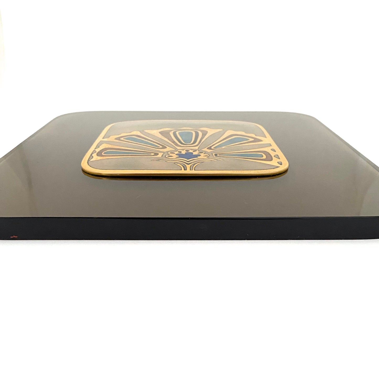 profile de Passille Sylvestre Canada vintage enamel acrylic wall plaque Modernist design