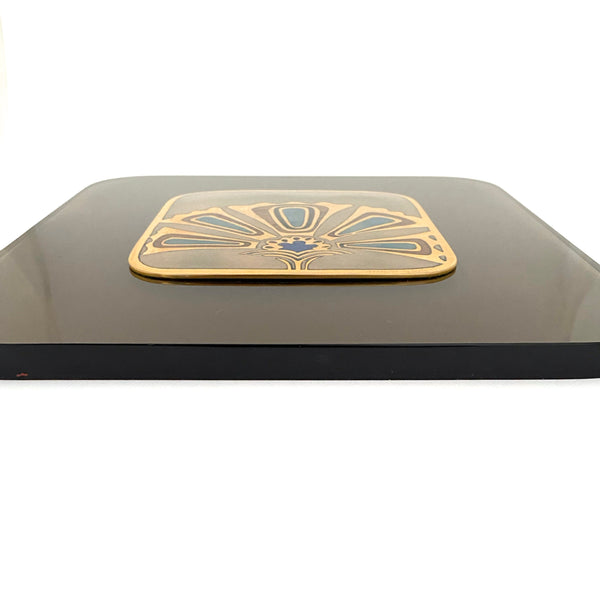 profile de Passille Sylvestre Canada vintage enamel acrylic wall plaque Modernist design