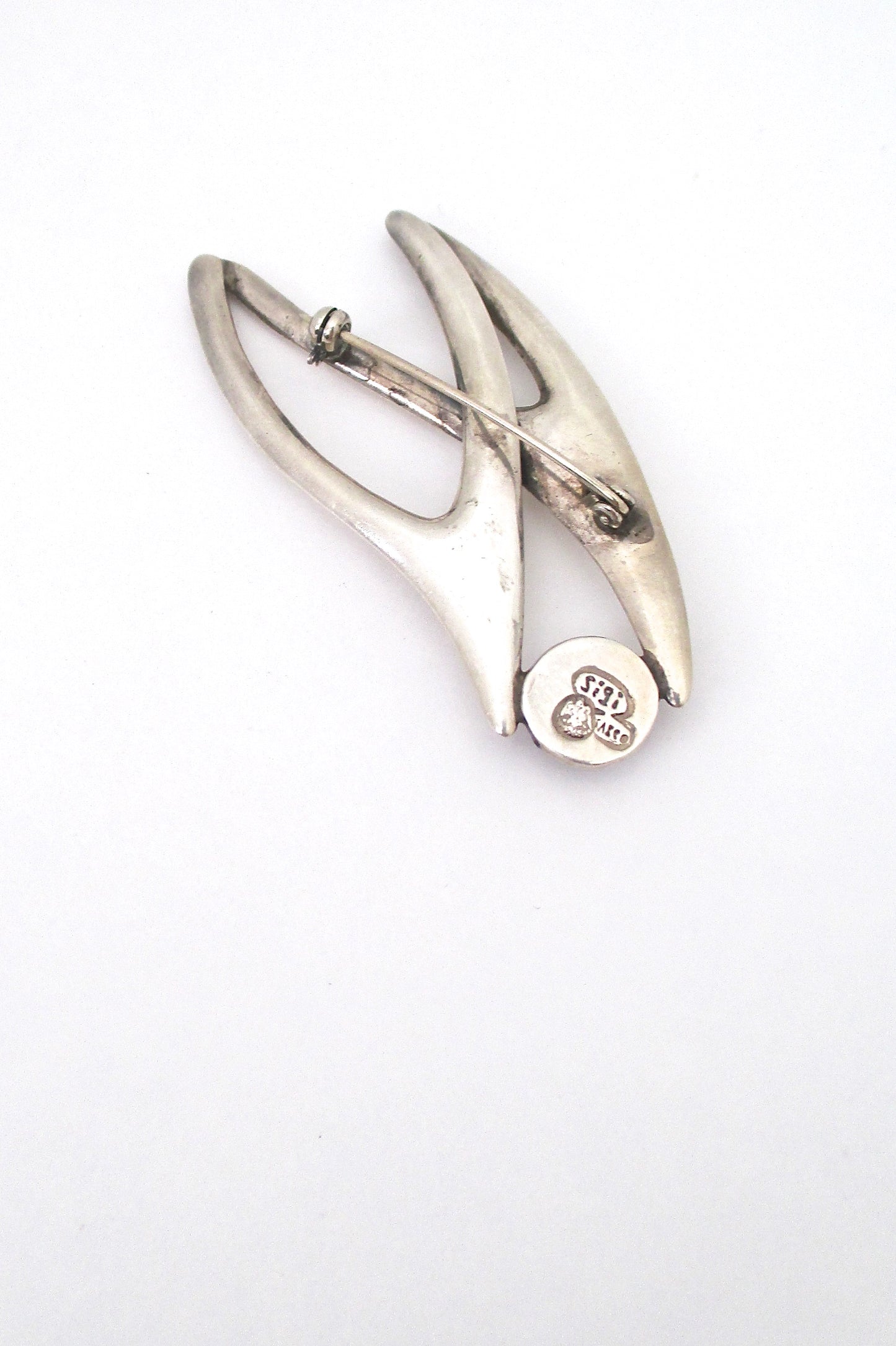 Sigi Pineda silver & amethyst biomorphic brooch