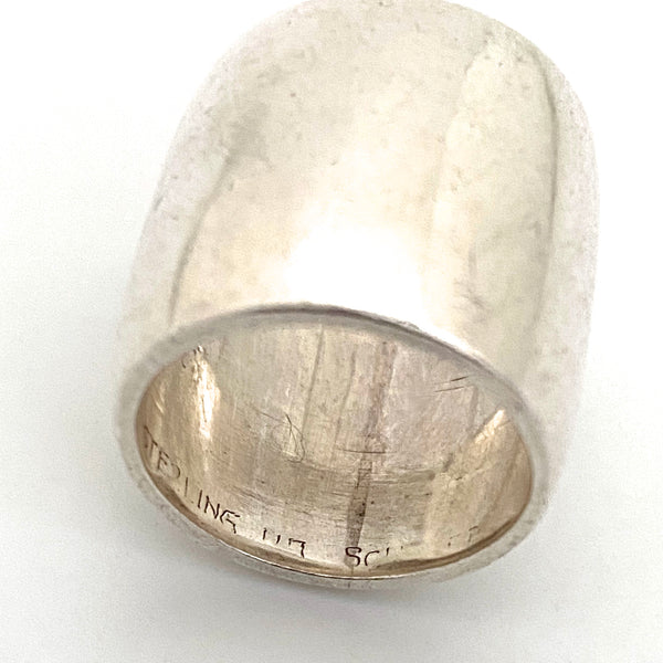 Walter Schluep extra wide silver band ring