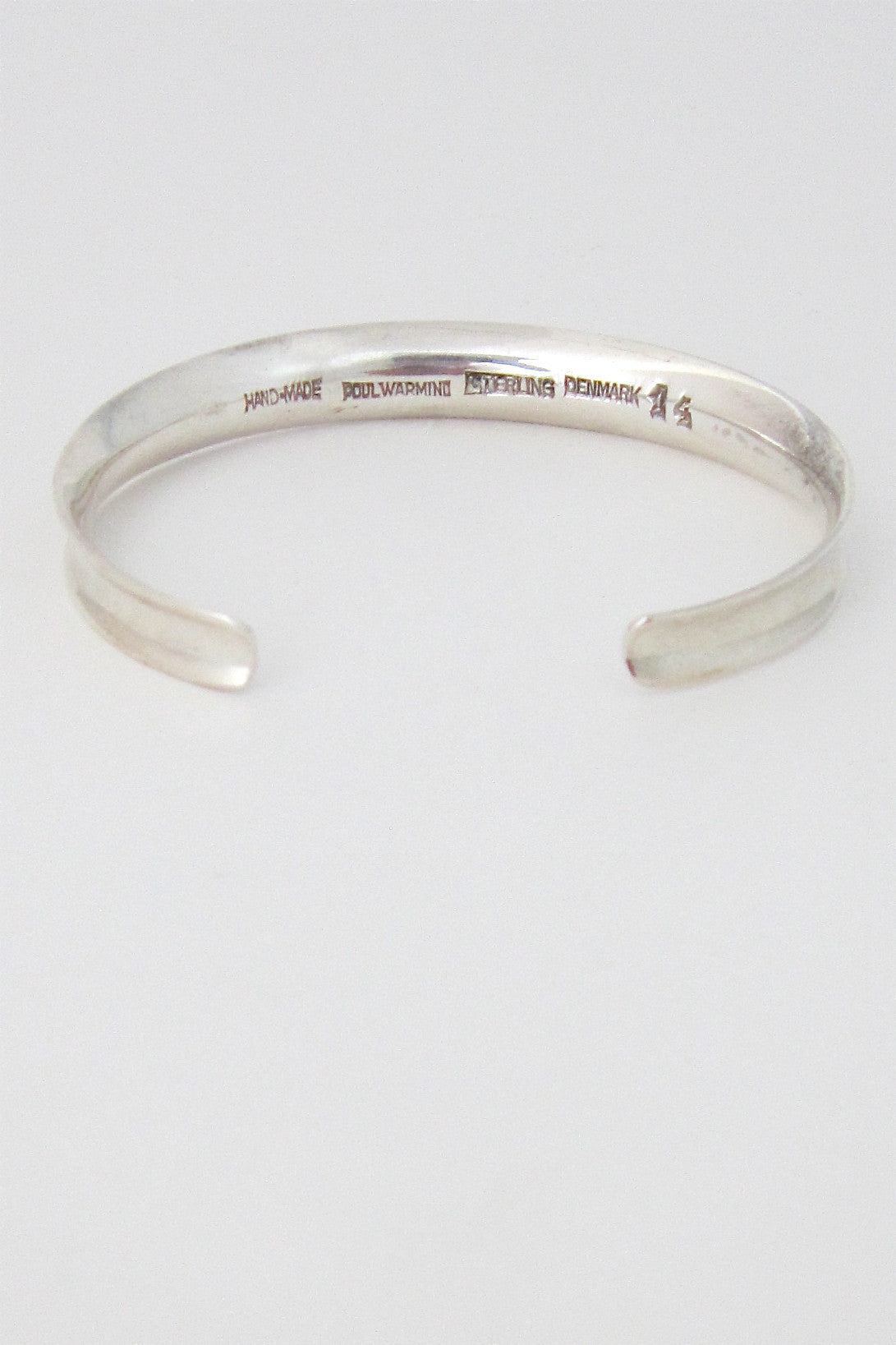 Poul Warmind Denmark vintage silver modernist cuff bracelet