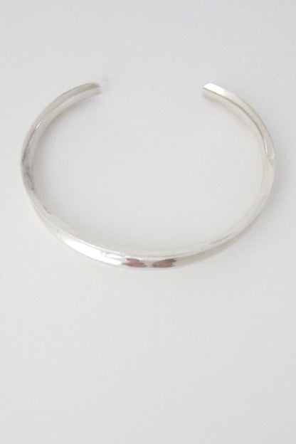Poul Warmind Denmark vintage silver modernist cuff bracelet