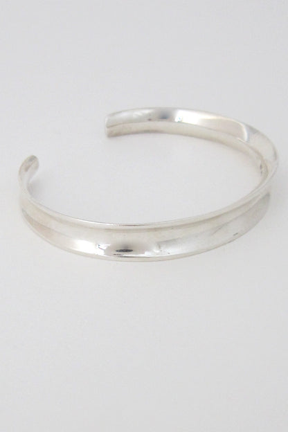 Poul Warmind Denmark vintage silver modernist cuff bracelet