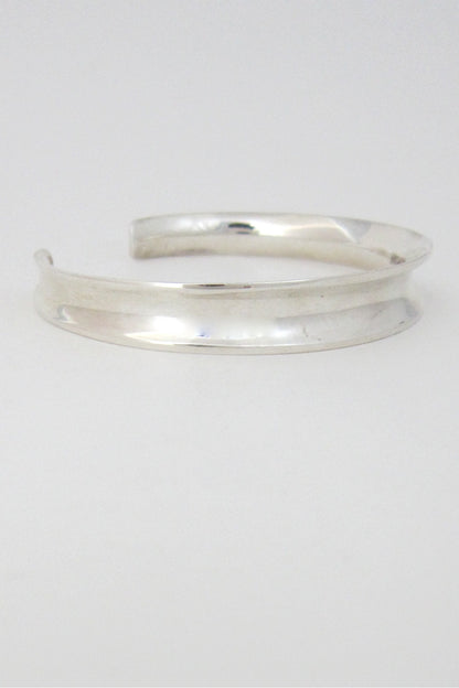 Poul Warmind Denmark vintage silver modernist cuff bracelet