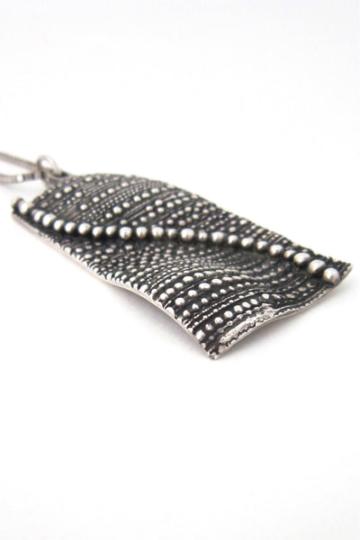 Jorma Laine for Kultateollisuus Finland vintage silver large pendant necklace 1971