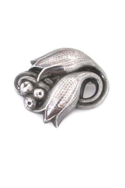 Georg Jensen large 'twin tulip' brooch 100C