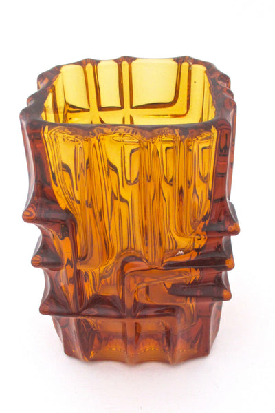 Sklo Union amber vase by Vladislav Urban
