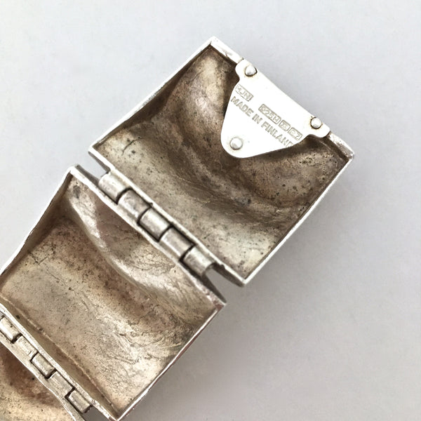Matti Hyvarinen wide & deeply textured bracelet ~ 1970