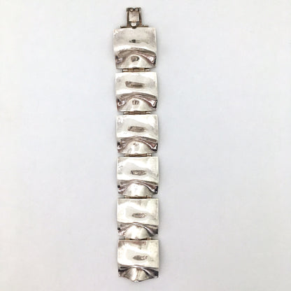 Matti Hyvarinen wide & deeply textured bracelet ~ 1970