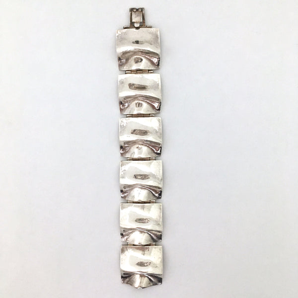 Matti Hyvarinen wide & deeply textured bracelet ~ 1970