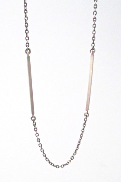 detail Elis Kauppi Kupittaan Kulta Finland vintage silver Scandinavian Modern long link chain necklace
