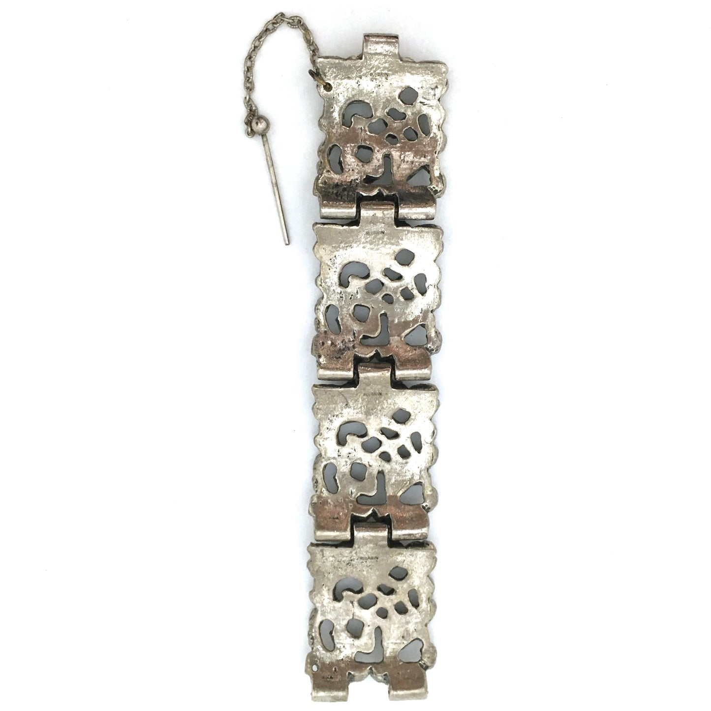Robert Larin large, sculptural brutalist pewter bracelet