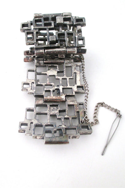 Robert Larin large 'cubist windows' link bracelet