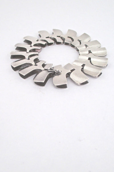 profile Georg Jensen Denmark vintage mid century Scandinavian Modern silver bracelet 149B by Ibe Dahlquist