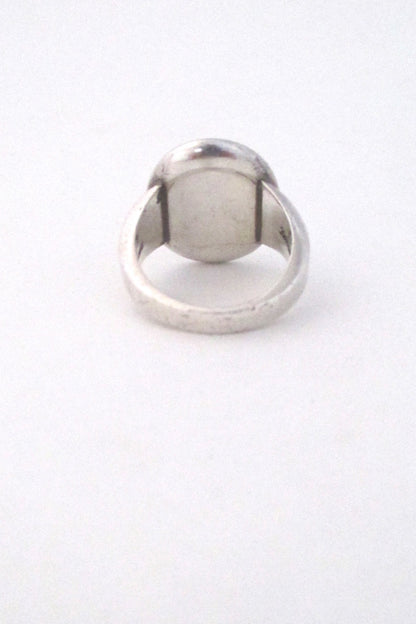 Hans Hansen large silver cabochon ring