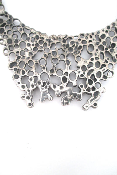 Robert Larin extra large brutalist bib necklace