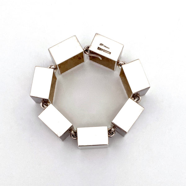 Pekka Piekainen chunky silver square link bracelet