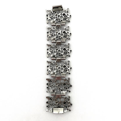 Robert Larin extra wide brutalist pewter openwork bracelet